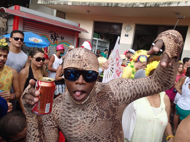 reveller at rio carnival