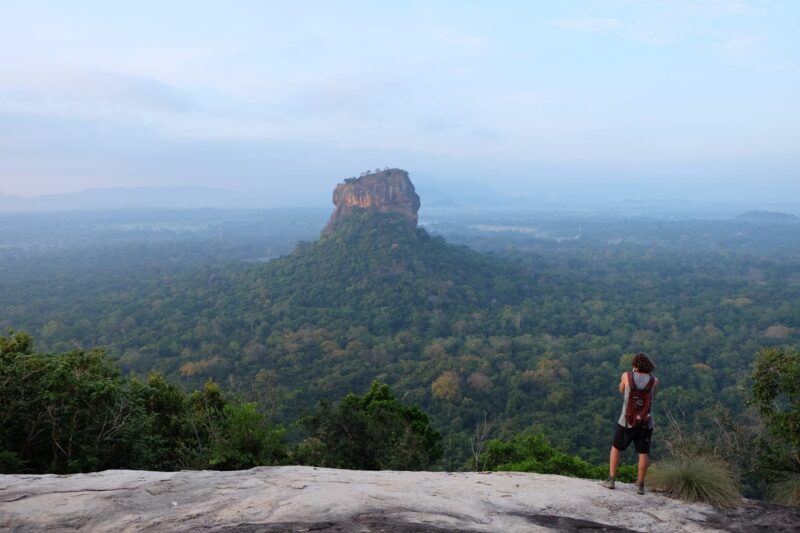 view of sigiriya from pidurangala