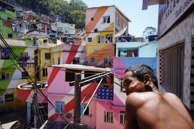 rio carnival tourism Santa Marta Favela in Rio de Janeiro, Brazil