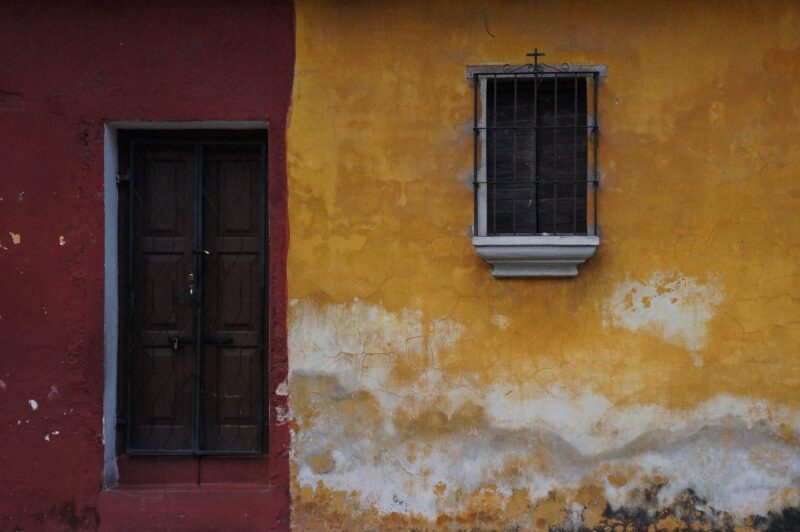 colourful buildings in Antigua, Guatemala