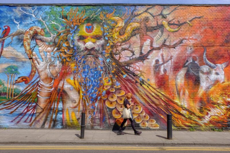 Jim Vision's Paradise :pst Street Art on Brick Lane, London