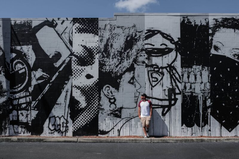 Bask mural in downtown St Pete, Florida