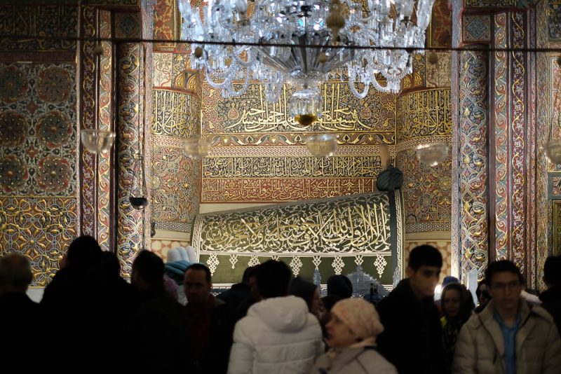 Rumi's casket at the Mevlana Museum in Konya, Turkey