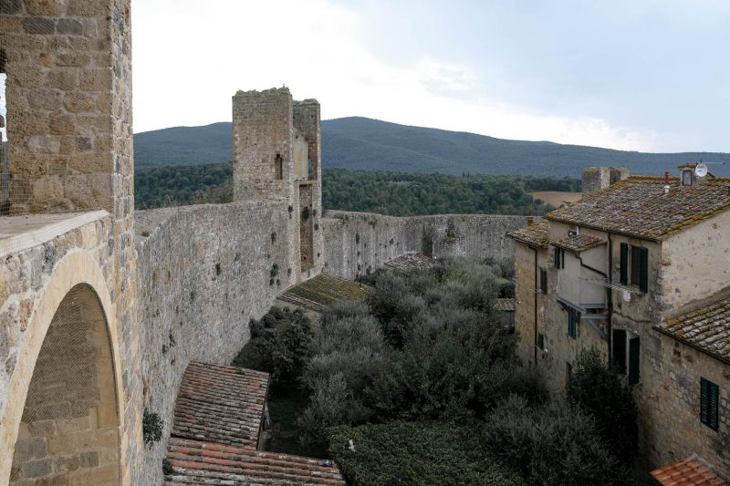 The medieval walls of Monteriggioni, Tuscany