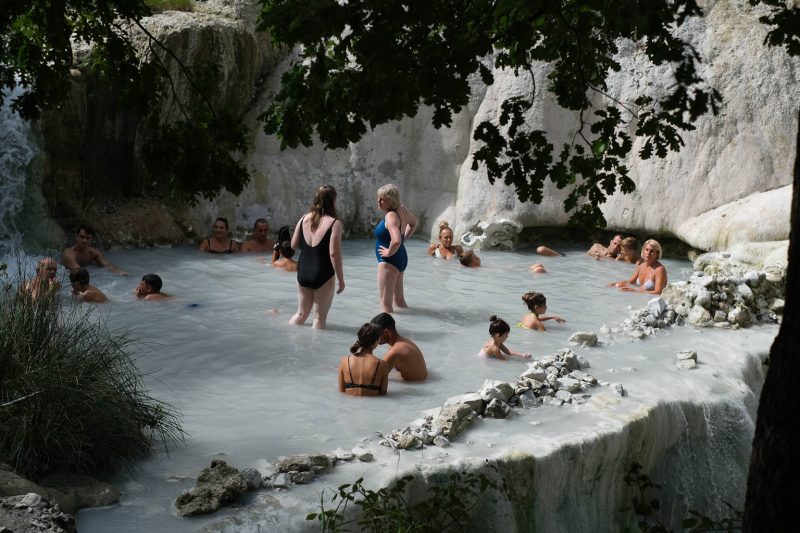 Bagni San Filppo hot springs in Tuscany, Italy
