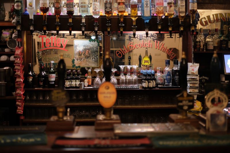 The bar of the fighting cock in Bradford